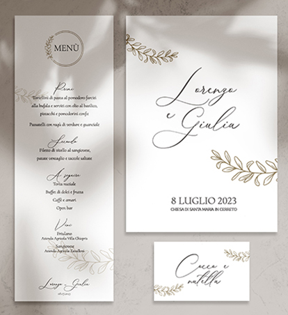 Grafica e stampa della Wedding Suite